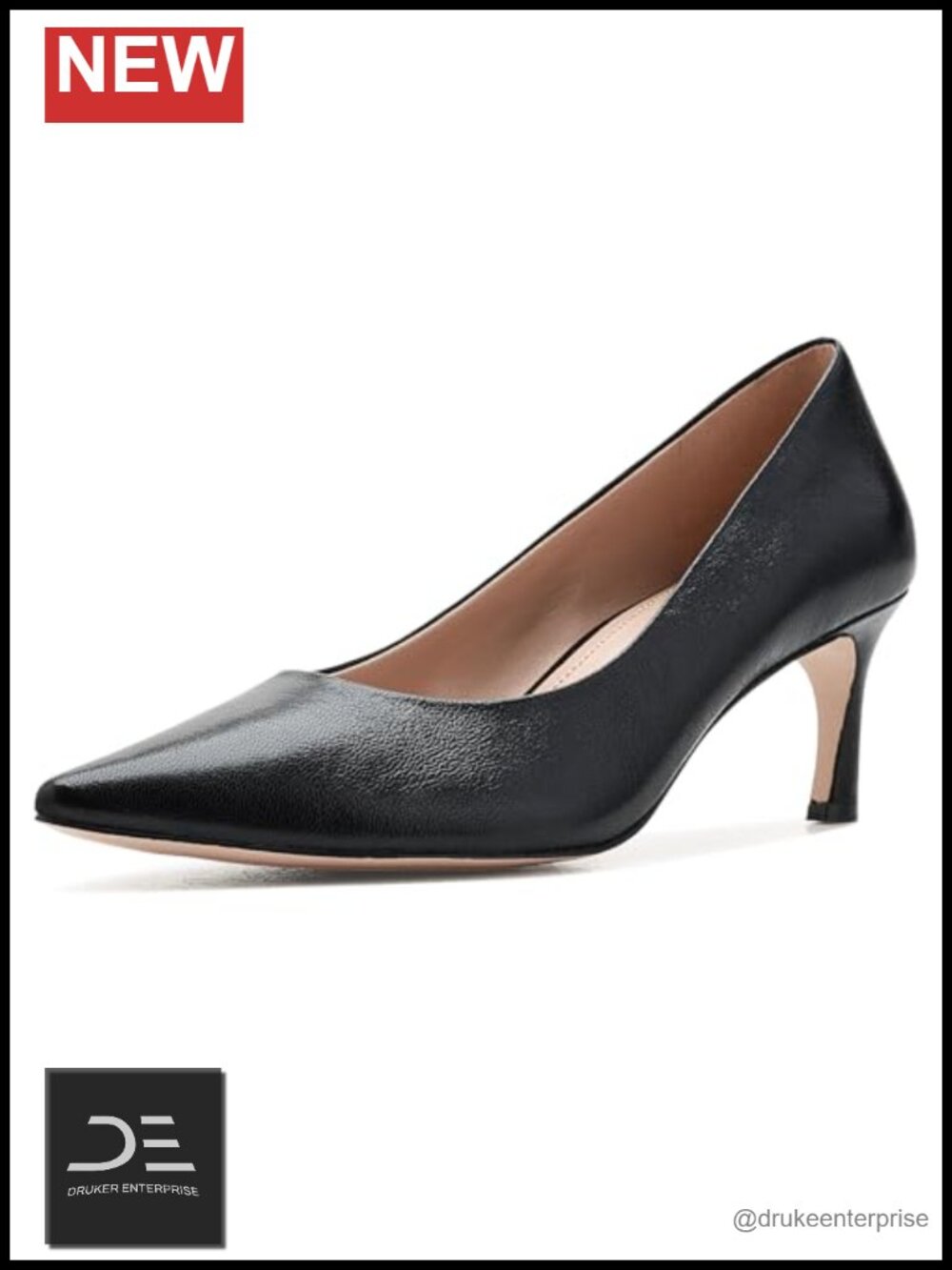 Naturalizer Women's Leather Pointed Toe Flare Heel Pumps Dress Office Shoes